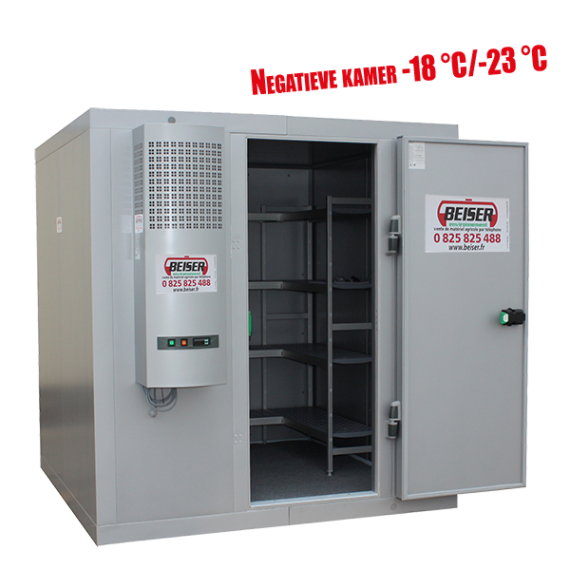 6,31 m3 Negativer Kühlraum mit Regalen (-18° / -23°) im Bausatz